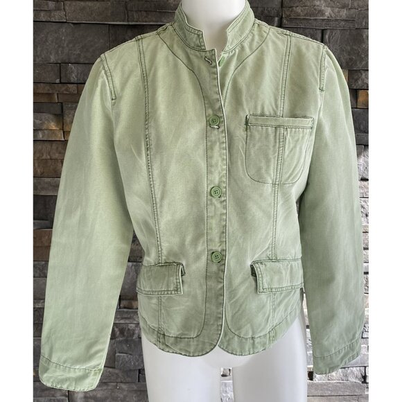 Mossimo Sage Green‎ Jacket Blazer Button Up Military Inspired Size Large Cotton - Picture 1 of 6